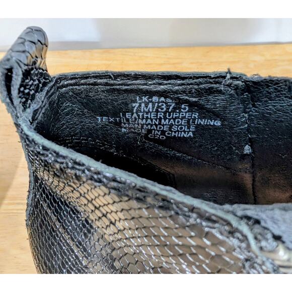 Lucky Brand Basel Black Snake Embossed Leather Double-Zip Booties Women’s 7M - Picture 8 of 8